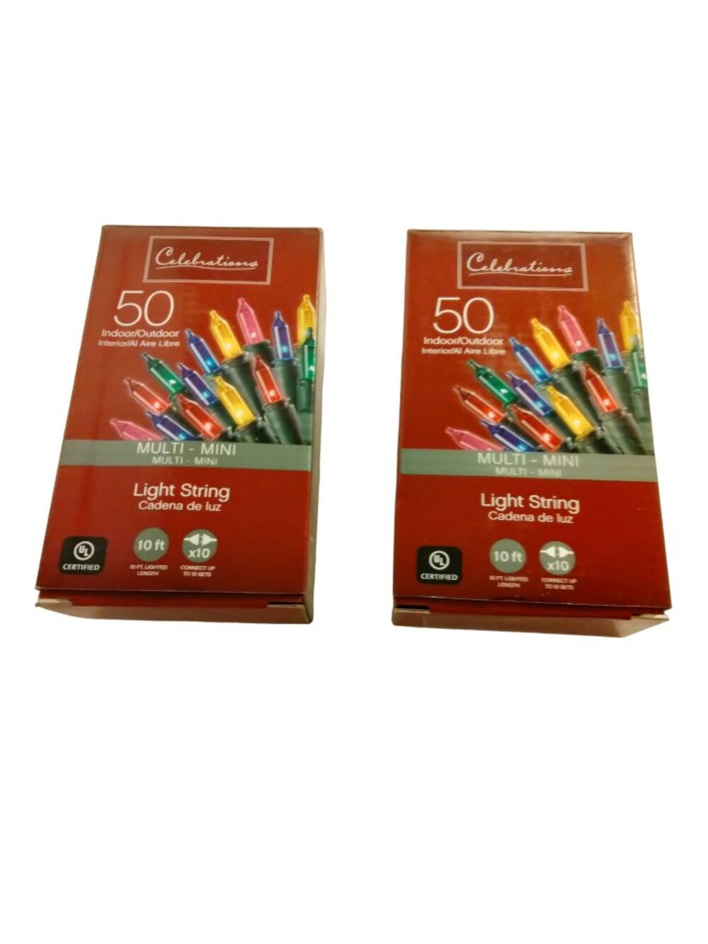 Celebrations Mini String Lights Multicolored 50 Ct Wedding Patio 10 Ft Lot 2
